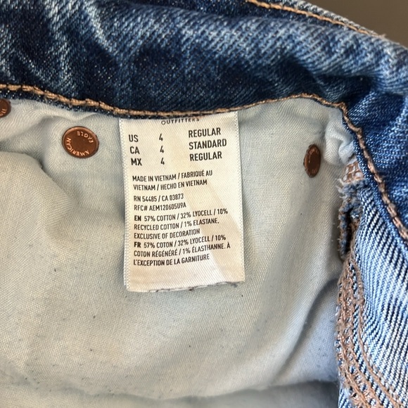 American Eagle Outfitters Curvy 90s Straight Women's Blue Jeans size 4 - Picture 6 of 7